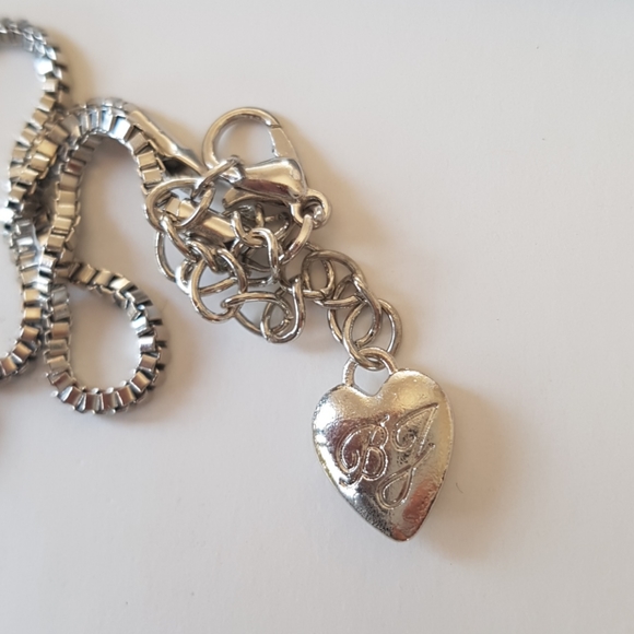 Betsey Johnson Style Necklace Blue Crystal Pendant Chain - Picture 8 of 8